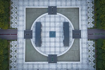 Aerial view of the modern building in Shanghai, China