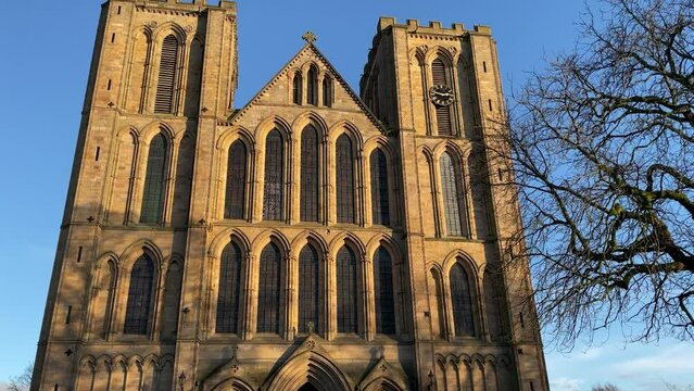 Ripon Cathedral in late afternoon light in the Winter, Yorkshire, England