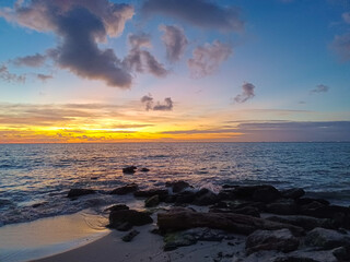 Sunrise in a Caribbean sea