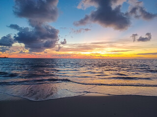 Sunrise in a Caribbean sea