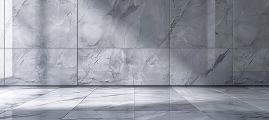 light grey tile wall background with different color and size of marble tiles. Abstract background with gray and white marble tiles, seamless texture for interior design or decoration. - Powered by Adobe