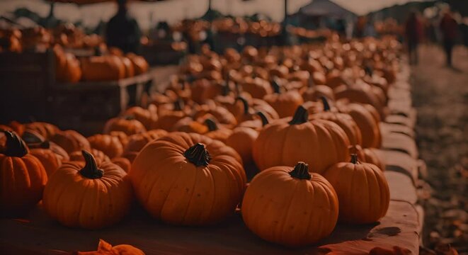 Pumpkins at the market.