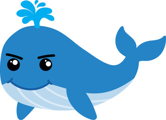 Fototapeta premium cute whale cartoon, sea animal
