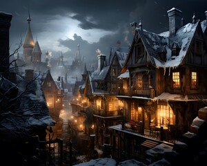 Winter wonderland. Fairy-tale winter landscape. Winter fairy tale.