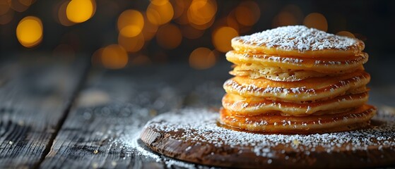 Festive Pancake Day Celebration at Mardi Gras with Traditional Cuisine Delights. Concept Pancake Day, Mardi Gras, Festive Celebration, Traditional Cuisine, Delights - obrazy, fototapety, plakaty