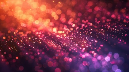 Abstract backdrop of bokeh light particles, a blend of warm and cool tones creating a dreamy vibe..