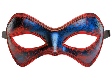 a masquerade mask on a transparent background in the style of superhero comic book art