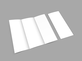 White Blank Paper Mockup On Transparent Background