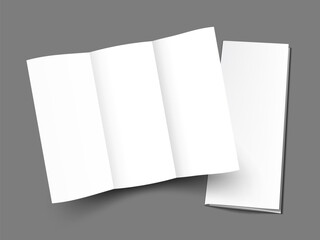 White Blank Paper Mockup On Transparent Background