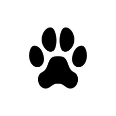 Paw icon vector illustration. Dog or cat paw. Dog or cat paw print flat icon for animal apps and websites