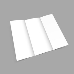 White Blank Paper Mockup On Transparent Background