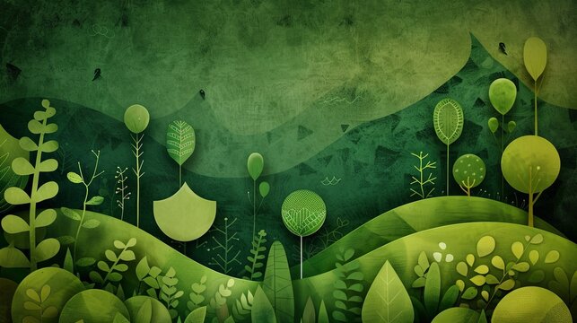 Conceptual Art Of A Digital Marketing Campaign For Sustainable Forest Products