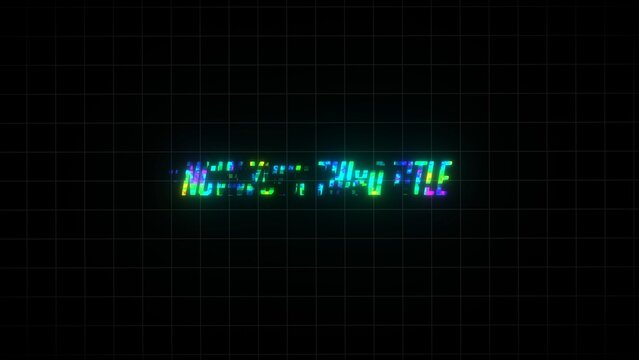 Colorful Cyber Glitch Epic Text Title Intro