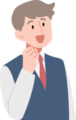 Illustration of a smiling student.
