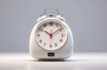 Alarm clock on light background