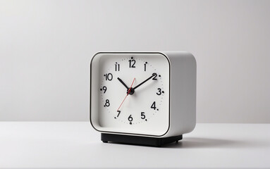 Alarm clock on light background