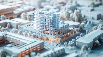 Architectural models transitioning into sleek modern  AI generated illustration