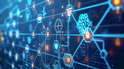 Blockchain technology for secure health data storage  AI generated illustration