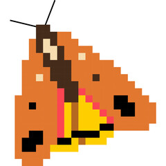 Butterfly cartoon icon in pixel style