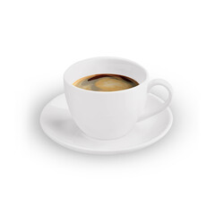 Cup Coffee on white background
