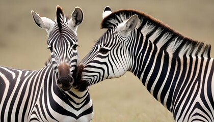 A-Zebra-Nuzzling-Its-Mate-In-A-Display-Of-Affectio- 3