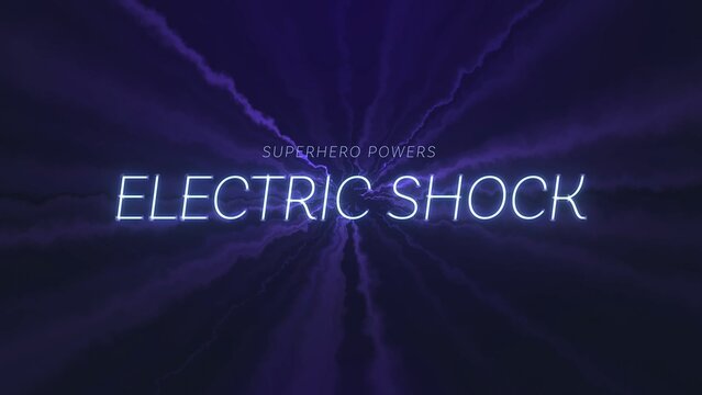 Electric Superpower Bright Neon Text Title Intro