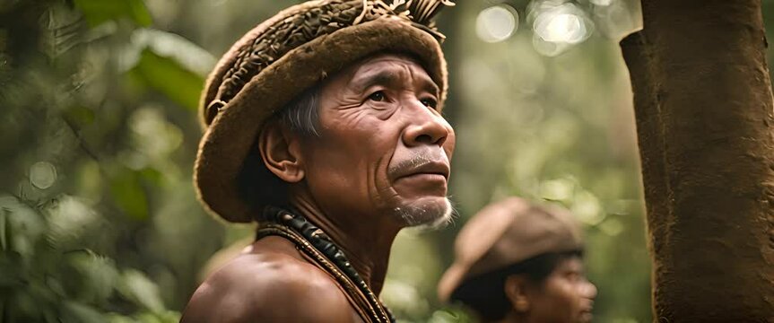 a tribe in Indonesia called Dayak borneo
