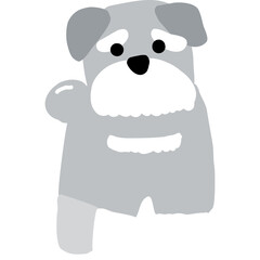 Dog cartoon in icon style