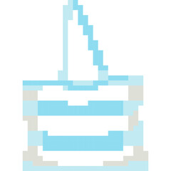 Bag cartoon icon in pixel style