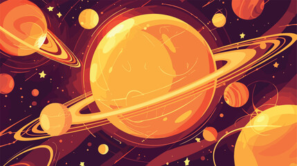 Venus sketch. Hand-drawn cartoon planets - Solar sy