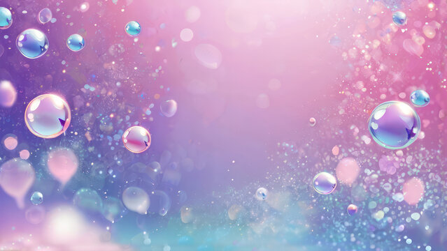 pink background with stars and bubbles