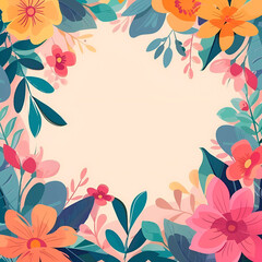 Abstract background border flower 
