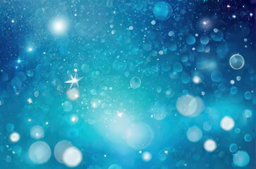 Obraz na płótnie Canvas dark blue background with stars and bubbles