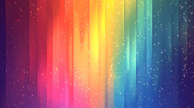Beautiful vertical rainbow background decorated with many dots.