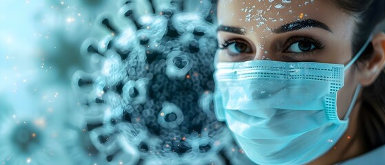 Scientists in protective gear research viruses to safeguard public health. Concept Virus Research, Health Protection, Scientist Safety, Public Health, Protective Gear
