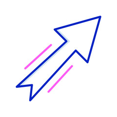 Up Right Vector Icon Design