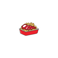 French fries icon design