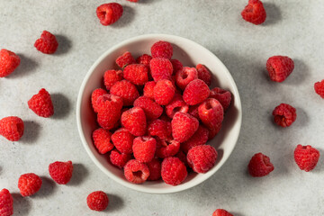 Raw Organic Red Raspberries