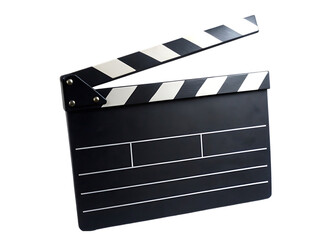 black white film clapper isolated on white