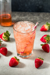 Cold Refreshing Strawberry Soda