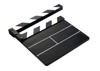 Fototapeta premium black white film clapper isolated on white