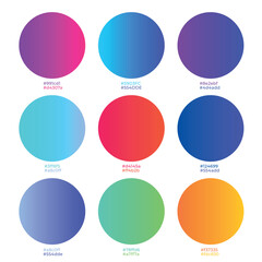 Gradient circle background. Abstract vector form isolated on white background