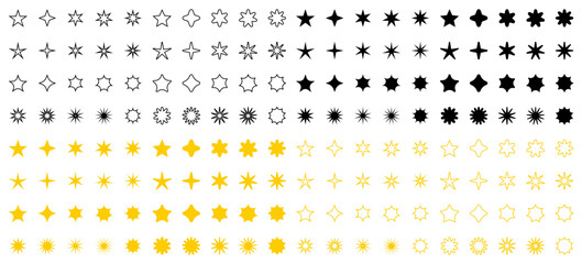 Stars. Star Vector Icon. Star. Stars Black and Gold color - 776055185