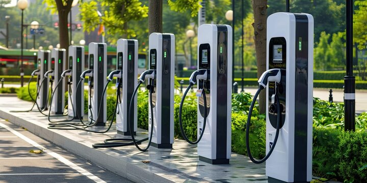 Modern electric vehicle charger to charge the cars of the future
