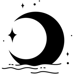 Boho Moon Phases Illustration Vector