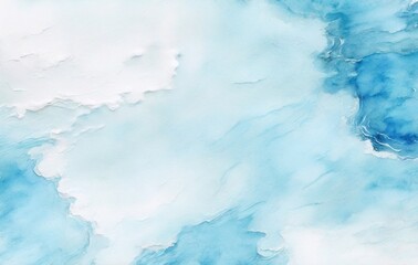 Fototapeta premium blue sky and clouds. Top view of the blue foamy sea surface. Watercolor illustration. luxury design. trendy. high quality photo