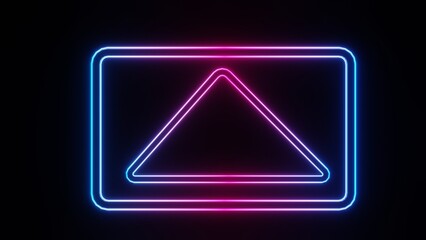 Abstract background with glowing lines, neon light frame wallpaper, neon light background.