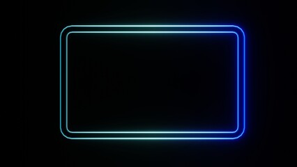 Abstract background with glowing lines, neon light frame wallpaper, neon light background.