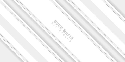 abstract over white background, Minimal geometric vector background. Dynamic white shapes with gray lines figures