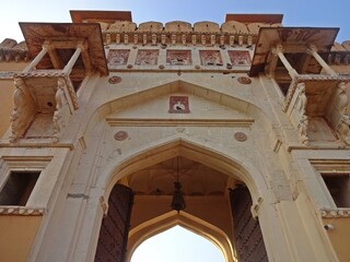 entrance gate of Amber fort , Jaipur, Rajasthan, India
